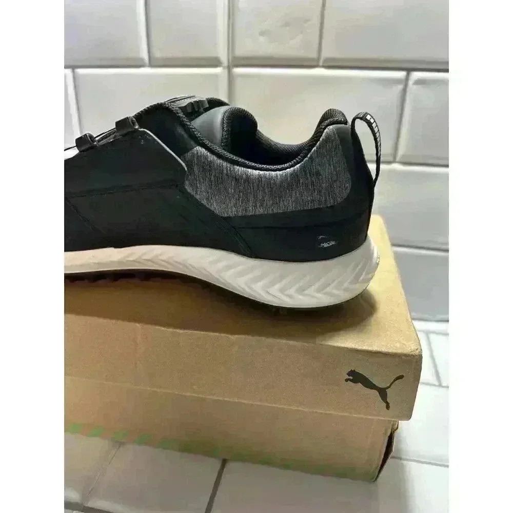 Puma Ignite Pwrcage Jrs Golf Shoes Black And Silver Waterproof 7C Juniors - Picture 6 of 14